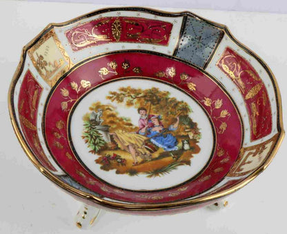 19TH CENTURY ROYAL BERLIN KPM FOOTED BOWL