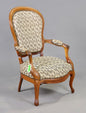 European Chestnut Upholstered Arm Chair