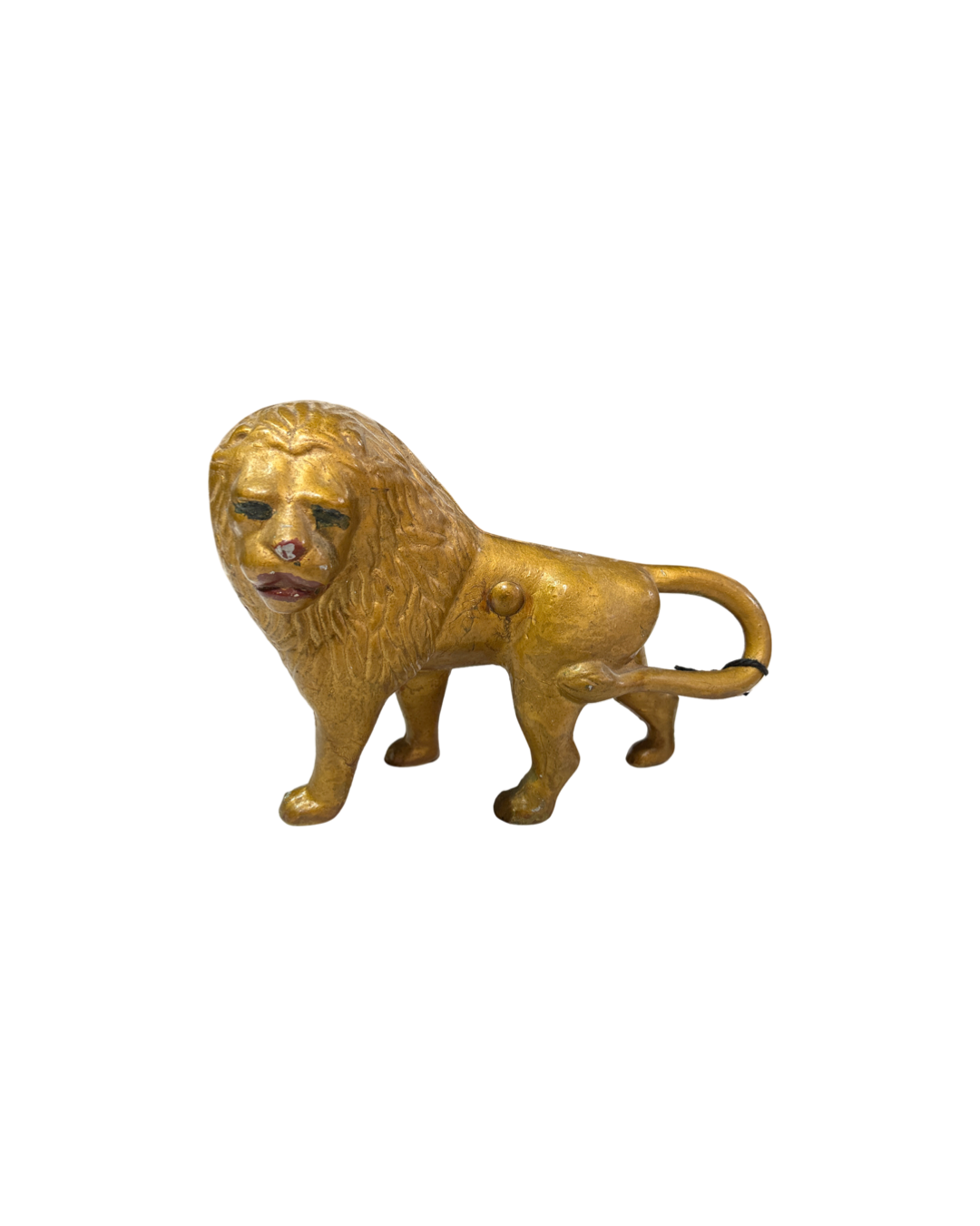 Antique Painted Lion Door Stop