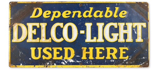 1930s Delco-Light Power Plant Sign