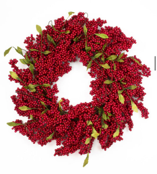 BOUNTIFUL BERRY WREATH RED