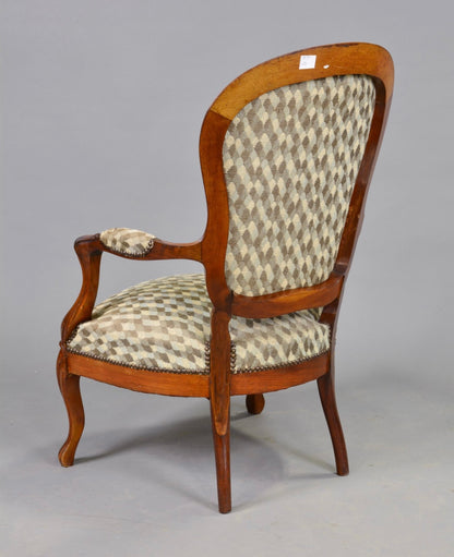 European Chestnut Upholstered Arm Chair