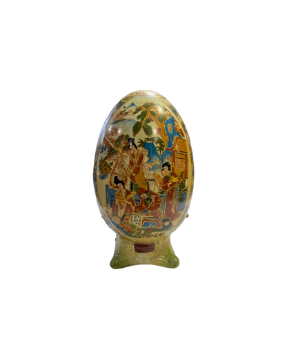 Set of 3 Asian Eggs, Painted