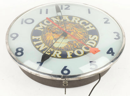 1950s Monarch Foods Lighted Clock