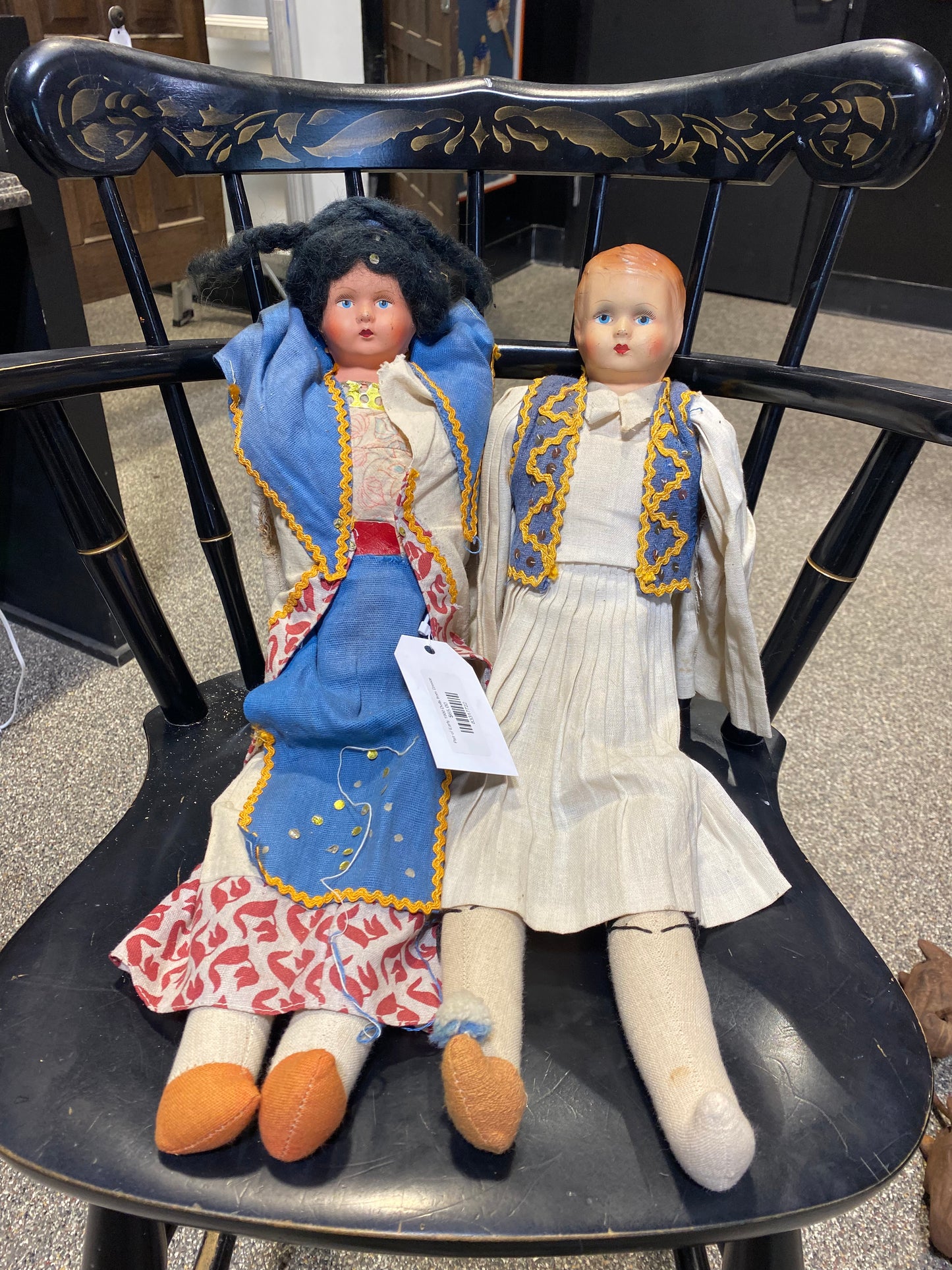 Pair of Early 1900 Dolls from Greece