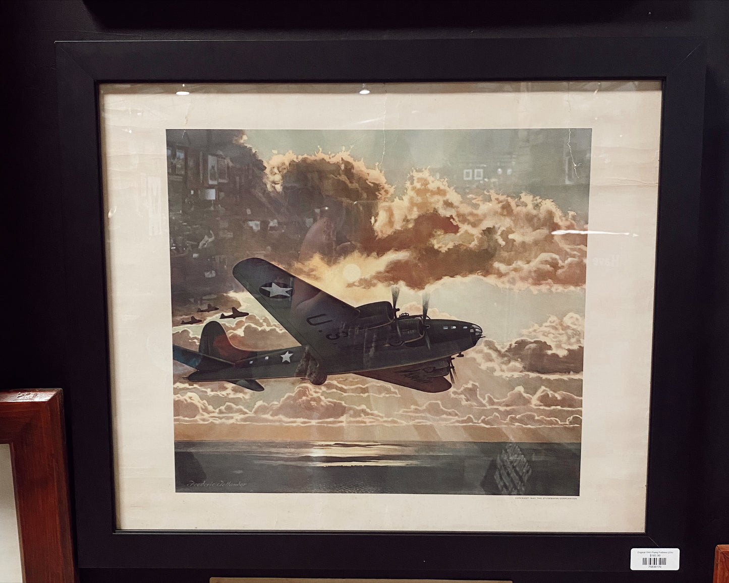 Original 1943 Flying Fortress Litho