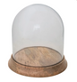 Mango Wood Glass Cloche