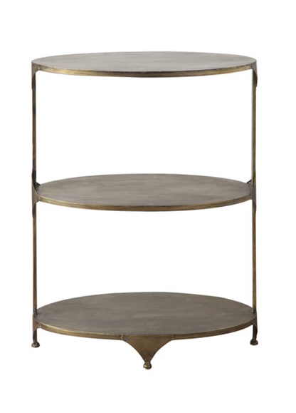 Metal 3-Tier Shelf with Antique Finish